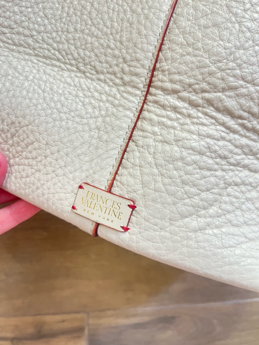 Frances Valentine Cream leather Hobo handbag - Picture 2 of 12